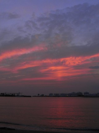 東京湾の夕日２
